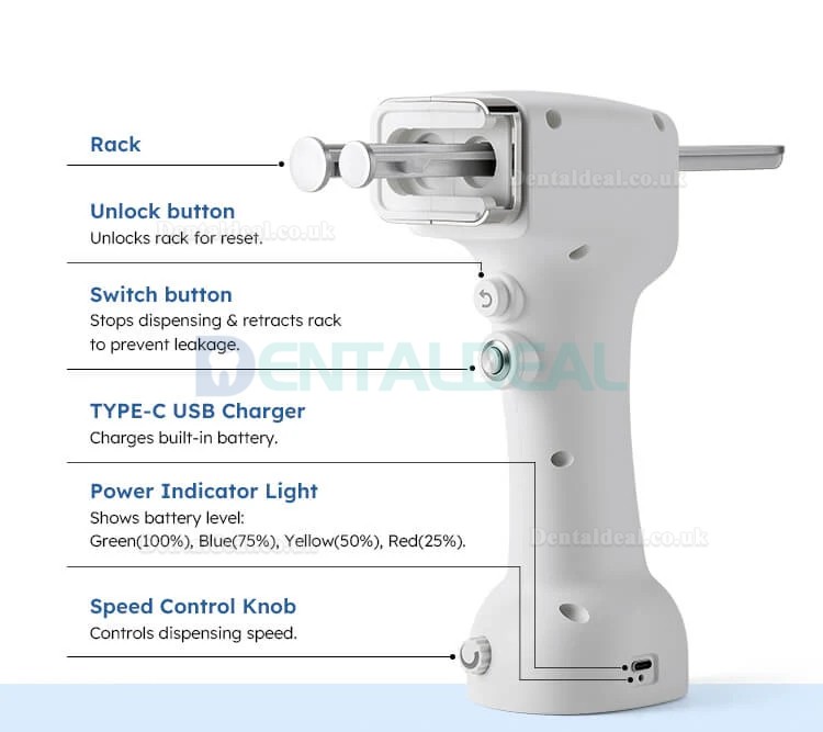 Electric Dental Impression Dispensing Gun 1:1 / 2:1 50ml